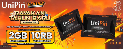 Rayakan Tahun Baru Bareng Tri & UniPin!!!